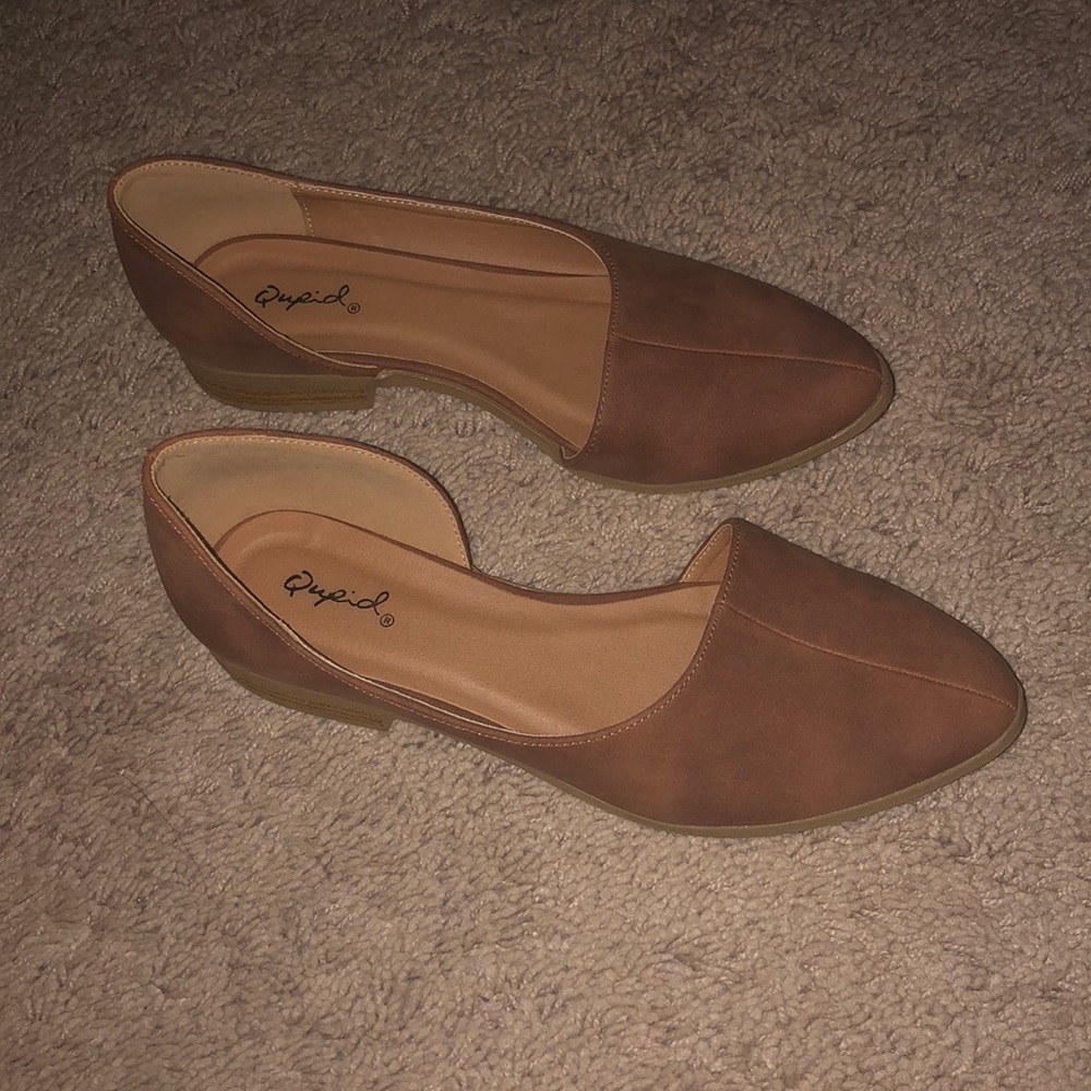 Qupid tan flats